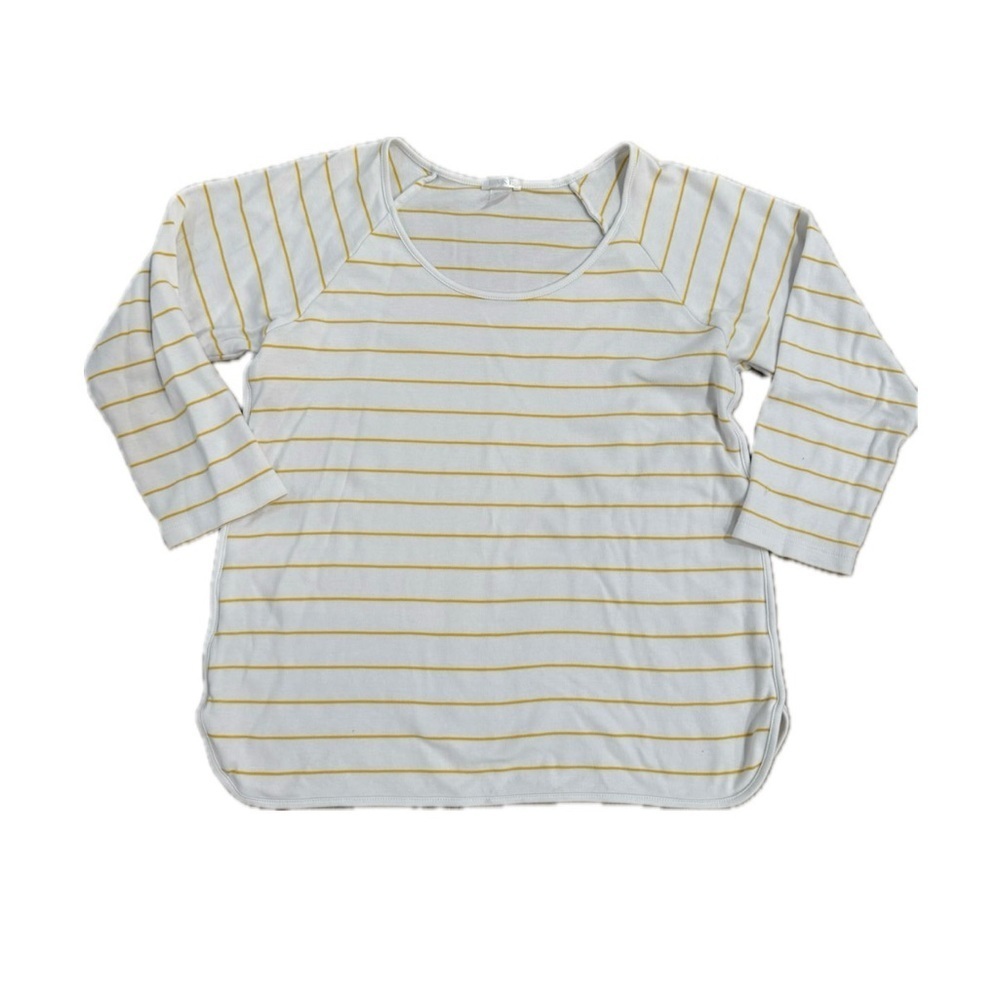 LAKE Pajama Three Quarter Sleeve Striped Top